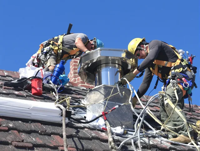 Protective chimney cap installed by Mission Viejo Chimney Sweep in Mission Viejo, CA