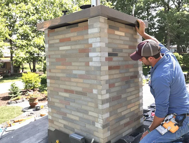 Mission Viejo Chimney Sweep completing a modern chimney remodel in Mission Viejo, CA