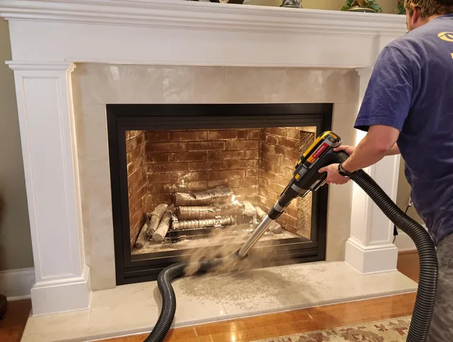Fireplace cleaning performed by Mission Viejo Chimney Sweep in Mission Viejo, CA