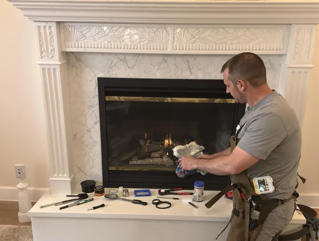Mission Viejo Chimney Sweep performing fireplace maintenance in Mission Viejo, CA