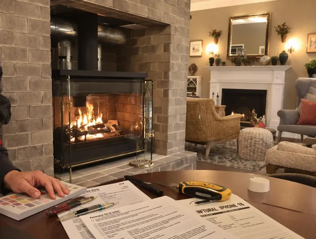 Mission Viejo Chimney Sweep verifying fireplace safety measures in Mission Viejo, CA